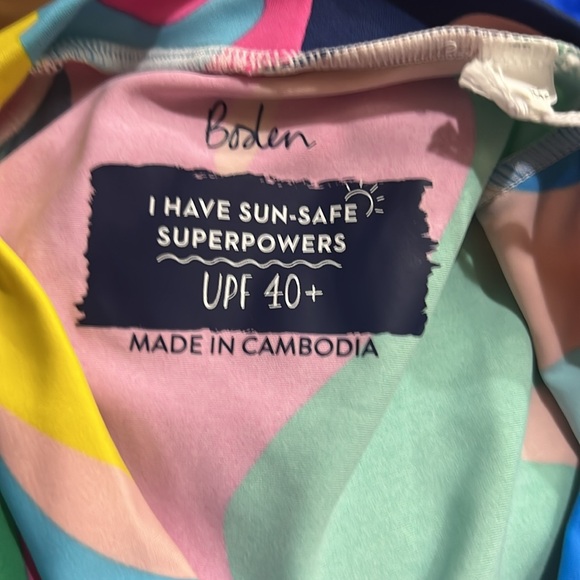 NWT Boden Long SleeveSwim Rash Guard. Sz 13-14 years 164 cm. D23 - Picture 6 of 6